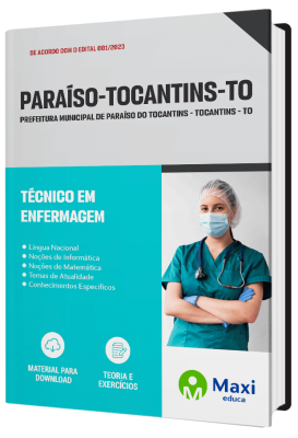 Apostila Prefeitura de Paraíso - TO - 2023 - Técnico em Enfermagem