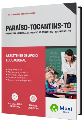 Apostila Prefeitura de Paraíso - TO - 2023 - Assistente de Apoio Educacional