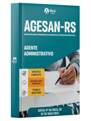 Apostila AGESAN-RS - 2025 - Agente Administrativo