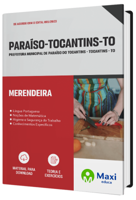 Apostila Prefeitura de Paraíso - TO - 2023 - Merendeira