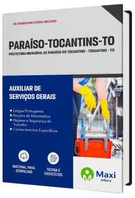 Apostila Prefeitura de Paraíso - TO - 2023 - Auxiliar de Serviços Gerais