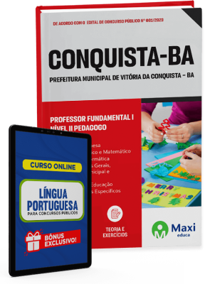 Apostila Prefeitura de Vitória da Conquista – BA - 2023 - Professor Fundamental I - Nível II Pedagogo