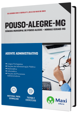 Apostila Câmara de Pouso Alegre - MG - 2023 - Agente Administrativo