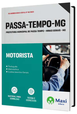 Apostila Prefeitura de Passa Tempo - MG - 2023 - Motorista