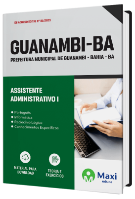 Apostila Prefeitura de Guanambi - BA - 2023 - Assistente Administrativo I