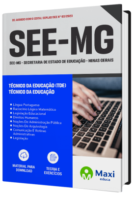 Apostila SEE-MG  2023 - Técnico da Educação (TDE) - Técnico da Educação