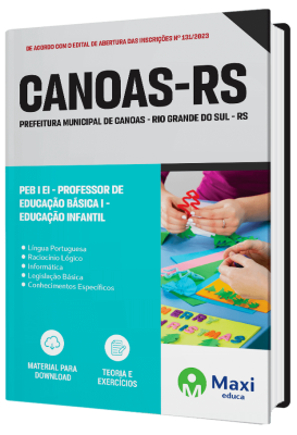 Apostila Prefeitura de Canoas - RS 2023 - PEB I EI - Professor de Educação Básica I - Educação Infantil