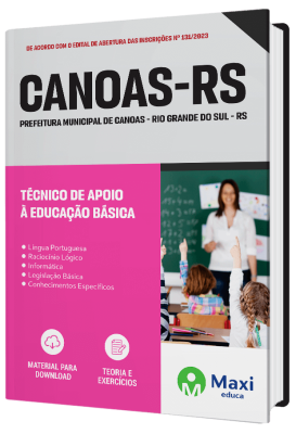 Apostila Prefeitura de Canoas - RS 2023 - Técnico de Apoio à Educação Básica