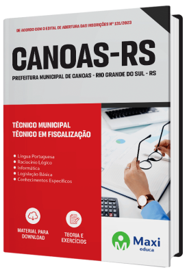 Apostila Prefeitura de Canoas - RS 2023 - Técnico Municipal - Técnico em Fiscalização