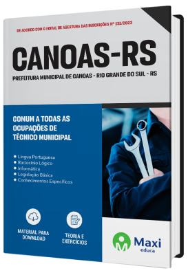 Apostila Prefeitura de Canoas - RS 2023 - Comum a todas as ocupações de Técnico Municipal
