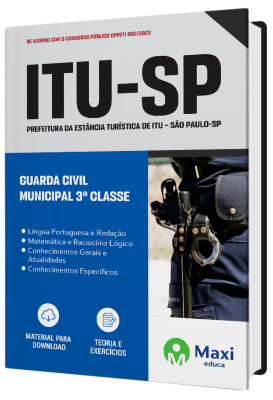 Apostila Prefeitura da Estância Turística de Itu - SP - 2023 - Guarda Civil Municipal 3ª Classe