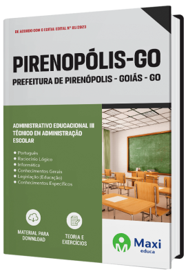 Apostila Prefeitura de Pirenópolis-GO 2023 - Administrativo Educacional III - Técnico em Administração Escolar