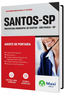 Apostila Prefeitura de Santos - SP - 2023 - Agente de Portaria