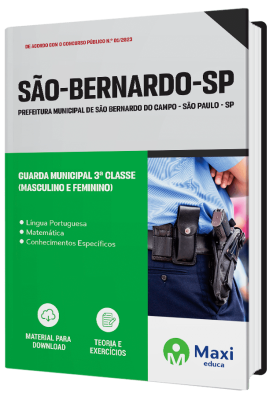 Apostila Prefeitura de São Bernardo do Campo - SP - Guarda Municipal 3ª Classe (Masculino e Feminino)