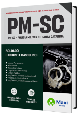 Apostila PM-SC - 2023 - Soldado (Feminino e Masculino)