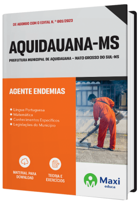Apostila Prefeitura de Aquidauana - MS - 2023 - Agente Endemias