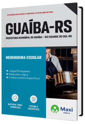 Apostila Prefeitura de Guaíba - RS - 2023 - Merendeira Escolar