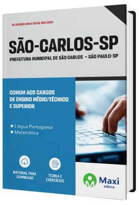 Apostila Prefeitura  de São Carlos - SP - 2023 - Comum aos Cargos de Ensino Médio/Técnico e Superior