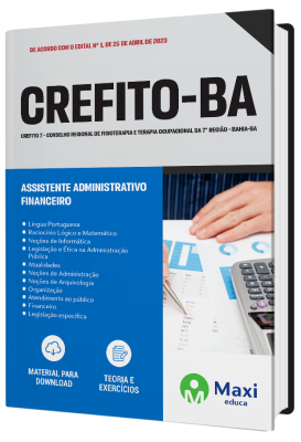 Apostila CREFITO 7 - BA - 2023 - Assistente Administrativo – Financeiro