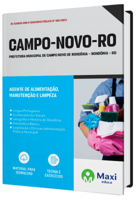 Apostila Prefeitura de Campo Novo de Rondônia – RO - 2023 - Agente de Alimentação, Manutenção e Limpeza