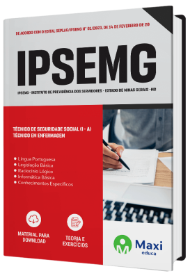 Apostila IPSEMG - 2023 - Técnico de Seguridade Social (I - A) - Técnico em Enfermagem