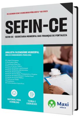 Apostila SEFIN-CE - 2023 - Analista Fazendário Municipal – Área de Conhecimento: Psicologia