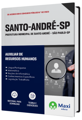 Apostila Prefeitura de Santo André - SP - 2023 - Auxiliar de Recursos Humanos