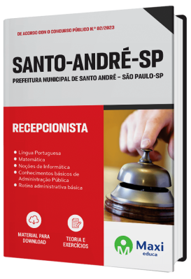 Apostila Prefeitura de Santo André - SP - 2023 - Recepcionista
