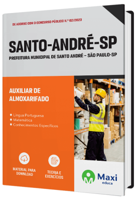 Apostila Prefeitura de Santo André - SP - 2023 - Auxiliar de Almoxarifado