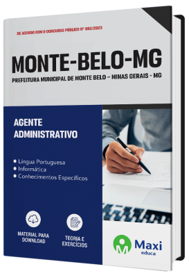Apostila Prefeitura de Monte Belo - MG - 2023 - Agente Administrativo