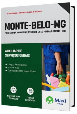 Apostila Prefeitura de Monte Belo - MG - 2023 - Auxiliar de Serviços Gerais