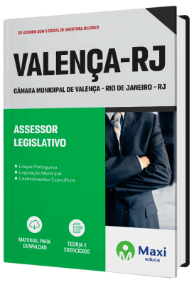 Apostila Câmara de Valença - RJ - 2023 - Assessor legislativo