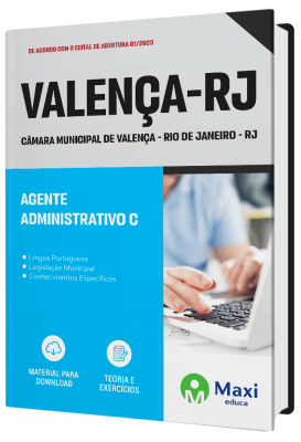 Apostila Câmara de Valença - RJ - 2023 - Agente administrativo C
