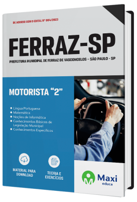 Apostila Prefeitura de Ferraz de Vasconcelos - SP - Motorista “2”