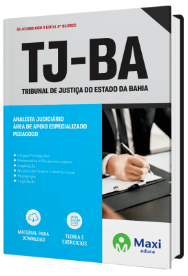Apostila TJ-BA 2023 - Analista Judiciário - Área de Apoio Especializado - Pedagogo