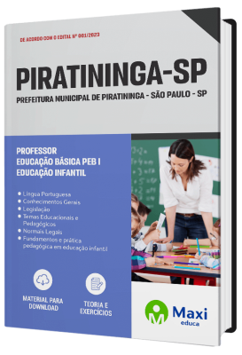 Apostila Prefeitura de Piratininga - SP - Professor - Educação Básica PEB I - Educação Infantil
