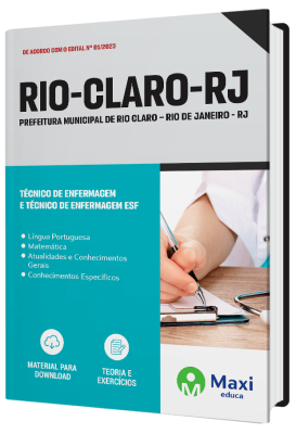 Apostila Prefeitura de Rio Claro - RJ - 2023 - Técnico de Enfermagem e Técnico de Enfermagem ESF