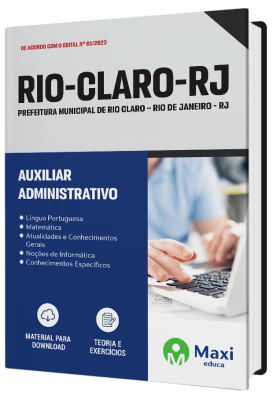 Apostila Prefeitura de Rio Claro - RJ - 2023 - Auxiliar Administrativo