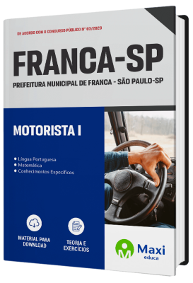 Apostila Prefeitura de Franca - SP 2023 - Motorista I