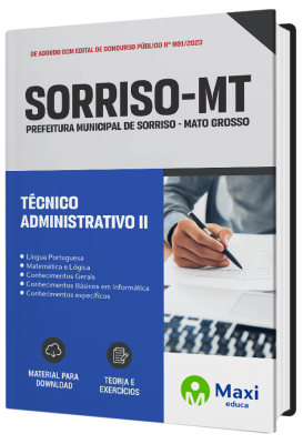 Apostila Prefeitura de Sorriso - MT 2023 - Técnico Administrativo II