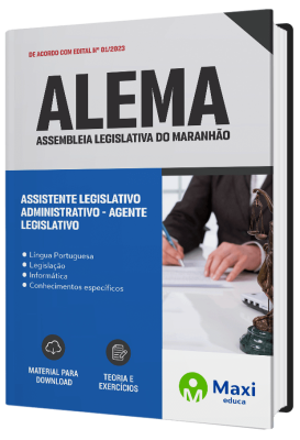 Apostila ALEMA 2023 - Assistente Legislativo Administrativo - Agente Legislativo