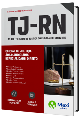 Apostila TJ-RN - 2023 - Oficial de Justiça - Área: Judiciária - Especialidade: Direito