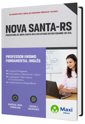 Apostila Prefeitura de Nova Santa Rita - RS 2023 - Professor – Ensino Fundamental: Inglês