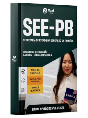 Apostila SEE-PB - Secretaria de Estado da Educação da Paraíba - 2026 - Professor de Educação Básica IV - Língua Espanhola