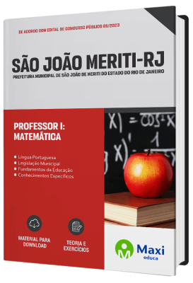 Apostila Prefeitura de São João de Meriti-RJ 2023 - Professor I – Matemática