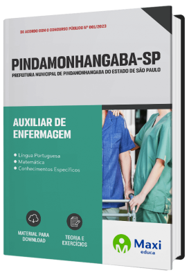 Apostila Prefeitura de Pindamonhangaba - SP 2023 - Auxiliar de Enfermagem