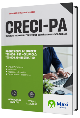 Apostila CRECI-PA 2023 - Profissional de Suporte Técnico - Ocupação: TÉCNICO ADMINISTRATIVO