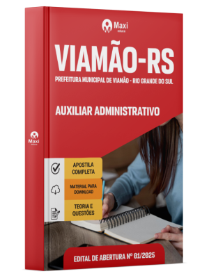 Apostila Prefeitura de Viamão - RS - 2025 - Auxiliar Administrativo