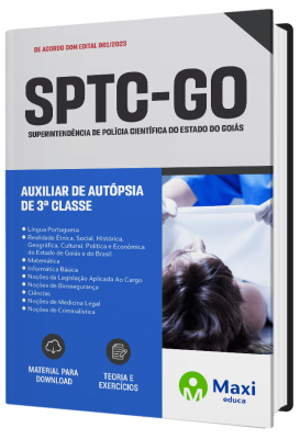 Apostila SPTC-GO  2023 - Auxiliar de Autópsia de 3ª Classe