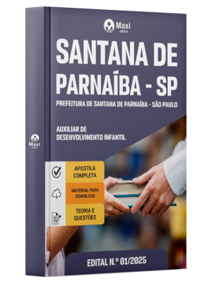 Apostila Prefeitura de Santana de Parnaíba - SP -2025 - Auxiliar De Desenvolvimento Infantil